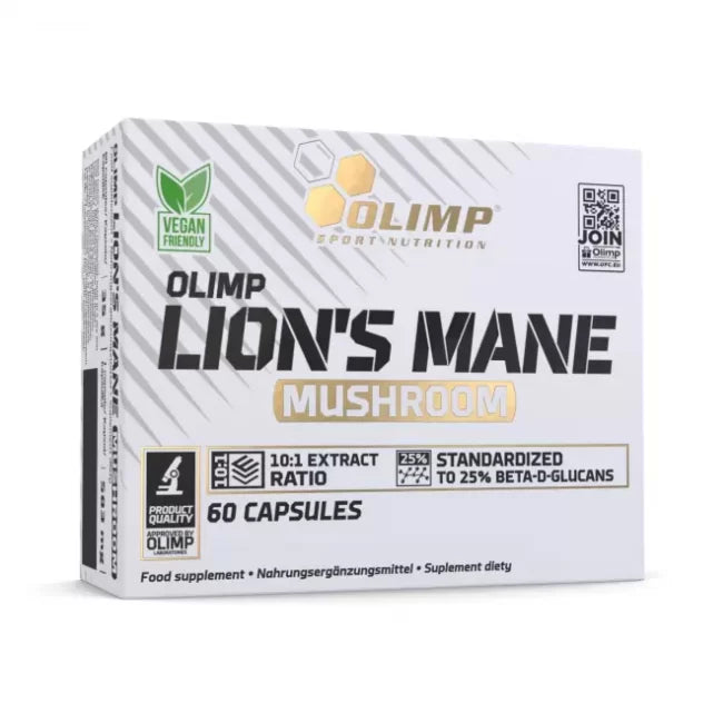 Olimp Lion's Mane Mushroom Capsules – Premium Cognitive and Nervous System Support 60 Caosules