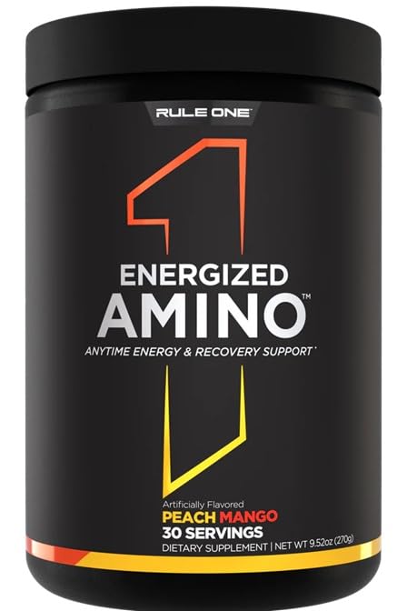 Rule One Energized Amino, Peach Mango 270g