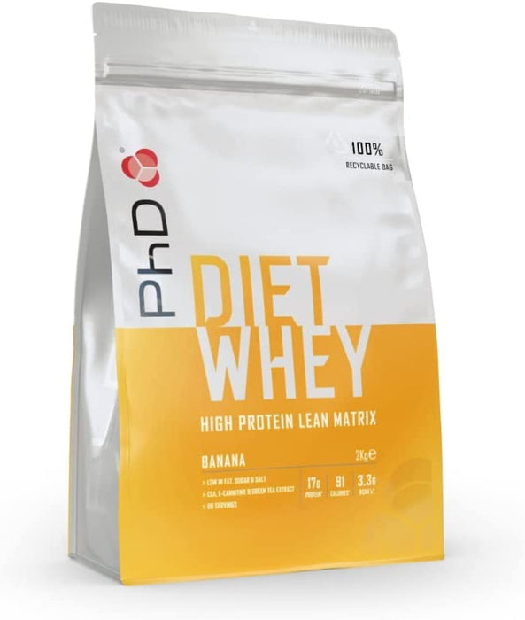 PhD Nutrition Diet Whey Protein Powder 2Kg | High-Quality Protein | MySupplementShop.co.uk