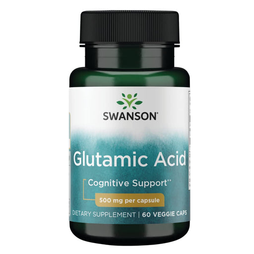 Swanson Glutamic Acid, 500mg - 60 vcaps | High-Quality Combination Multivitamins & Minerals | MySupplementShop.co.uk