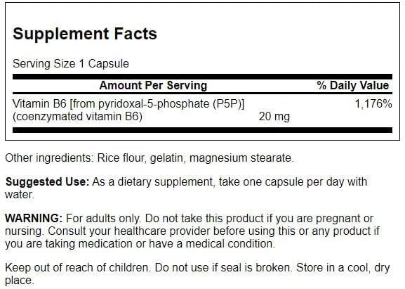 Swanson P-5-P (Pyridoxal-5-Phosphate), 40mg - 60 caps | High-Quality Vitamins & Minerals | MySupplementShop.co.uk