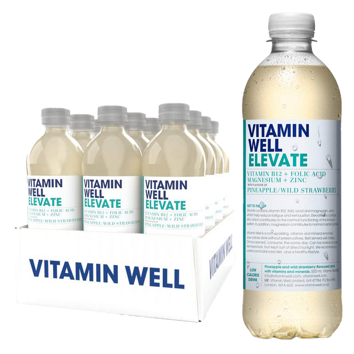 Vitamin Well Elevate 12x500ml Pineapple & Wild Strawberry