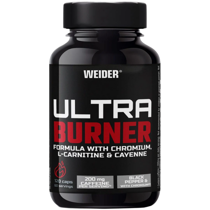 Weider Ultra Burner | Thermogenic Fat Burner | Caffeine, L-Carnitine & Green Tea 120 Capsules