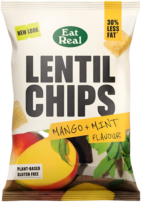 Eat Real Lentil Chips 10 x 95g – Plant-Based, Gluten-Free, and 30% Less Fat | Delicious & Crunchy Snacks