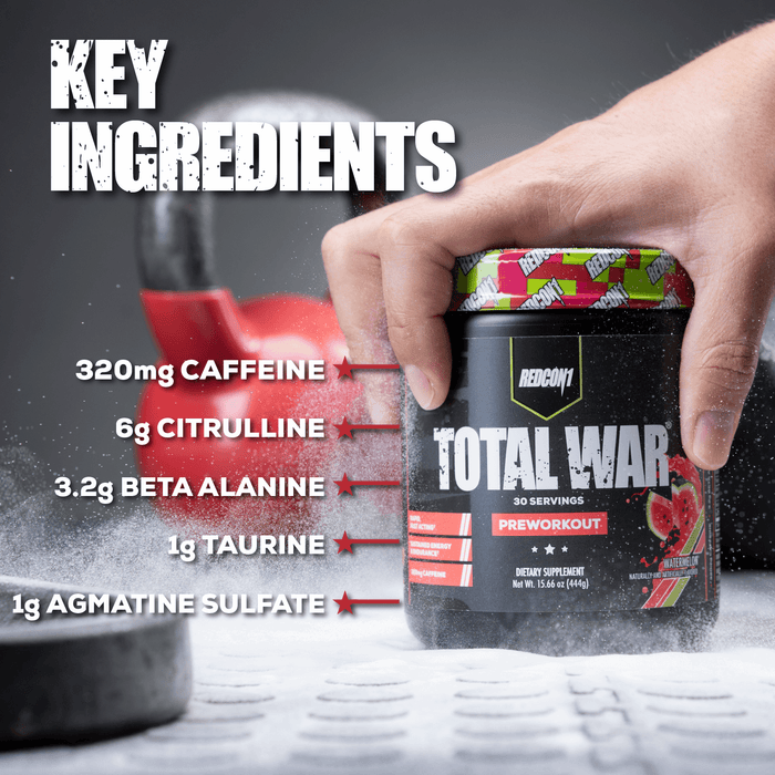 Redcon1 Total War Preworkout 30 Servings 433g Watermelon - Pre Workout at MySupplementShop by RedCon1