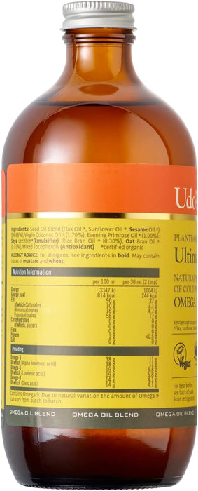 Udo's Choice Organic Ultimate Oil Blend 500ml | High-Quality Vitamins & Supplements | MySupplementShop.co.uk