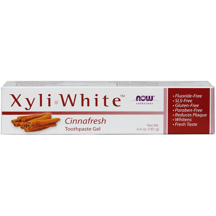 NOW Foods XyliWhite, Cinnafresh Toothpaste Gel - 181g | High-Quality Health and Wellbeing | MySupplementShop.co.uk
