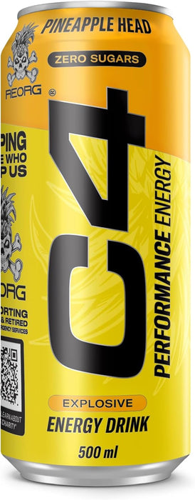 C4 Energy Drink 12x500ml (Orangenscheibe)