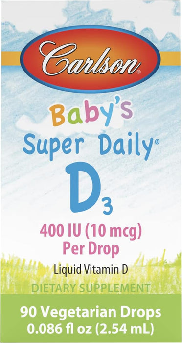 Carlson Labs Baby's Super Daily D3, 400 IU - 2.54ml 90 Drops
