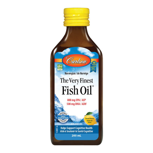 Carlson Labs The Very Finest Fish Oil, Natural Lemon - 200 ml. | High-Quality Fish Oils | MySupplementShop.co.uk