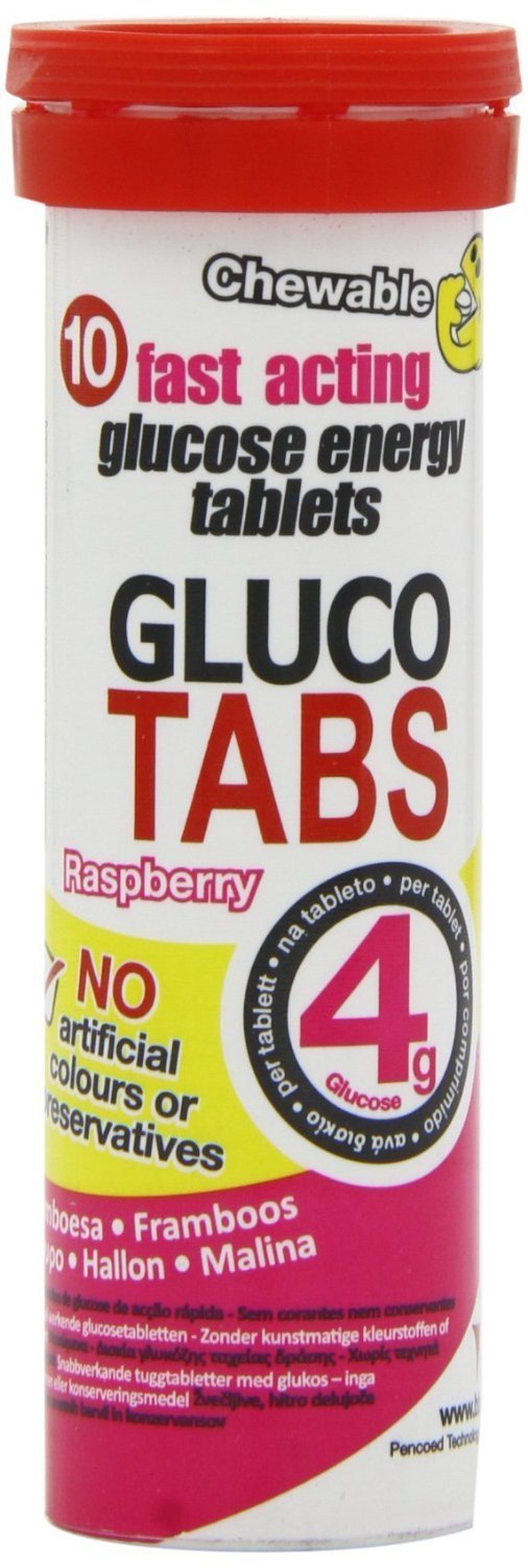 Glucotabs Tablets Raspberry 12 Pack - 40g - Energy & Mind at MySupplementShop by Glucotabs