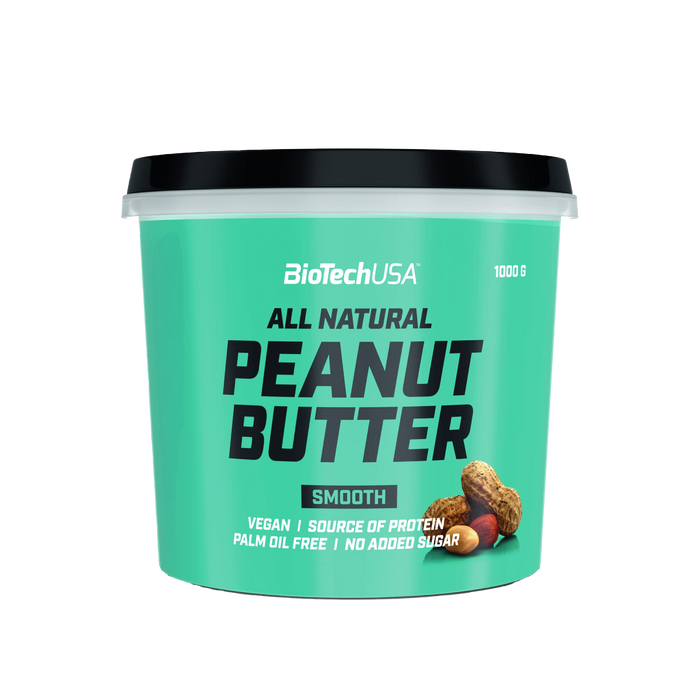 BioTechUSA Erdnussbutter, glatt – 1000 g