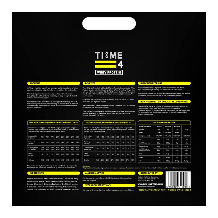 Time 4 Nutrition Time 4 Whey Protein 2.52kg Best Value Protein Supplement Powder at MYSUPPLEMENTSHOP.co.uk