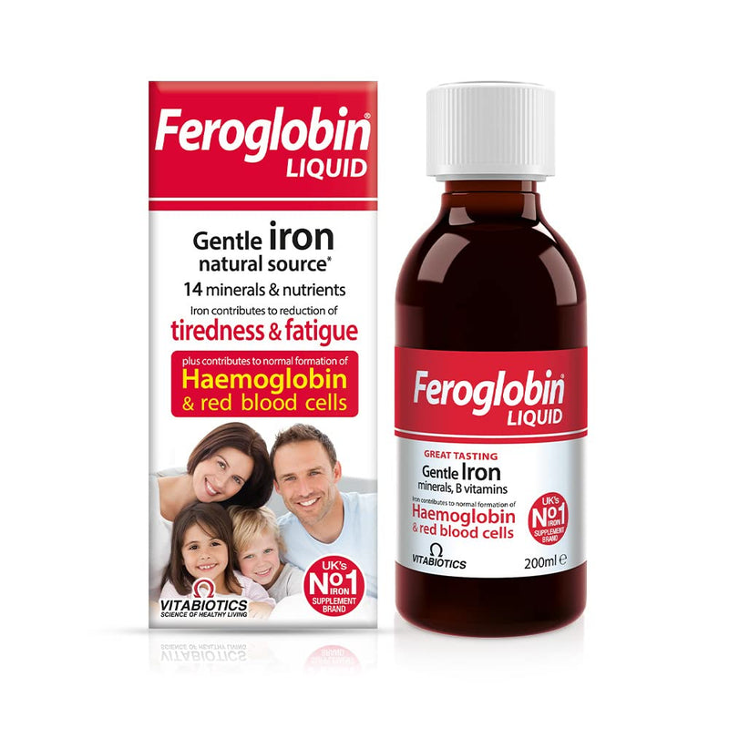 Vitabiotics Feroglobin Iron Liquid - 200ml - Energy & Mind at MySupplementShop by Vitabiotics