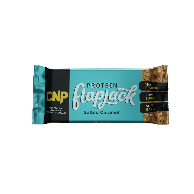 CNP Professional Protein Flapjack 12x75g Salted Caramel Best Value Snack Food Bar at MYSUPPLEMENTSHOP.co.uk