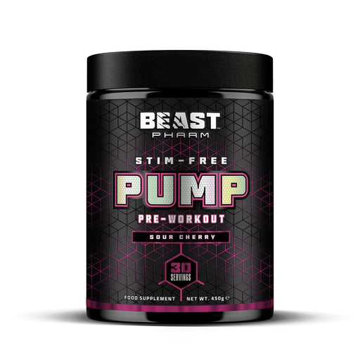 Beast Pharm STIM FREE PUMP Pre Workout 450g (Sour Cherry)