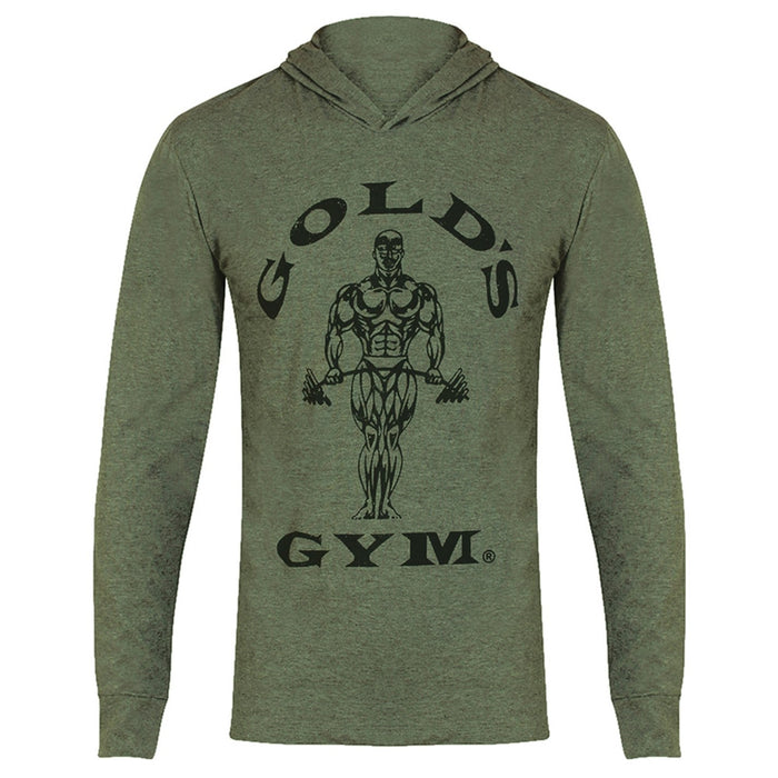 Gold's Gym Long Sleeve Hooded Top - Army Marl