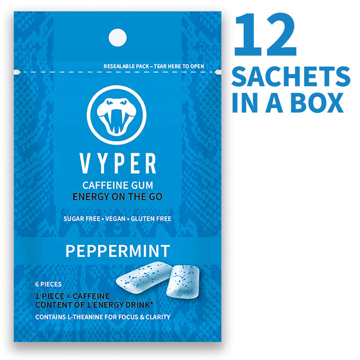 VYPER Caffeine Gum 12x14g - Chewing & Bubble Gum at MySupplementShop by Vyper