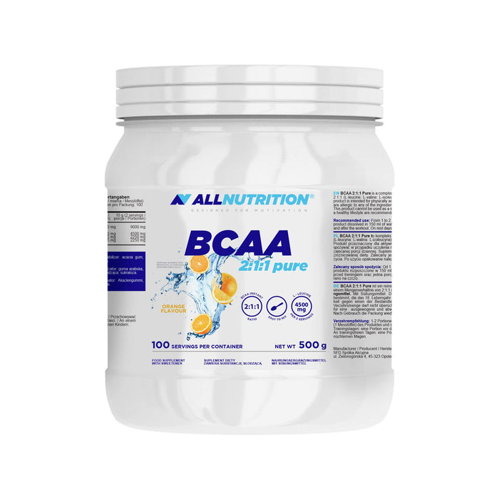 Allnutrition BCAA 2:1:1 Pure 500g - Amino Acids and BCAAs at MySupplementShop by Allnutrition