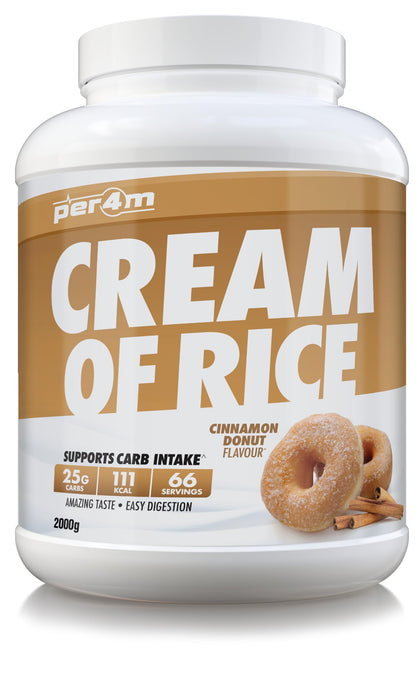 Per4m Cream of Rice 2kg - Cinnamon Donut - Rice Proteins at MySupplementShop by PER4M Nutrition