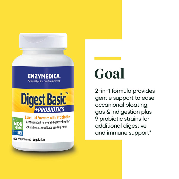 Enzymedica Digest Basic + Probiotics 30 Capsules Best Value Nutritional Supplement at MYSUPPLEMENTSHOP.co.uk