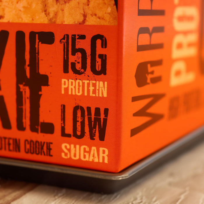 Warrior Protein Cookies 12 x 60g Salted Caramel | Premium Protein Bars at MYSUPPLEMENTSHOP.co.uk