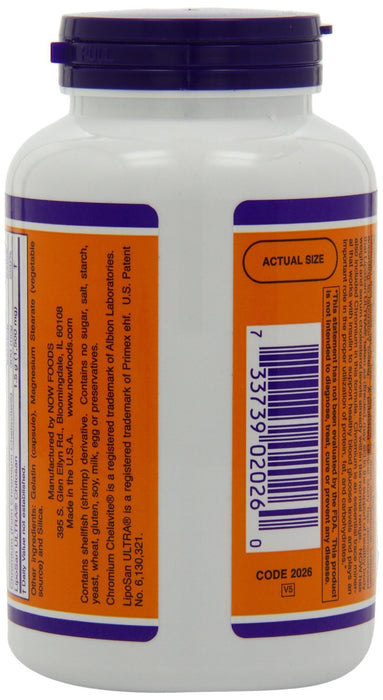 NOW Foods Chitosan, 500mg Plus Chromium - 240 vcaps | High-Quality Combination Multivitamins & Minerals | MySupplementShop.co.uk