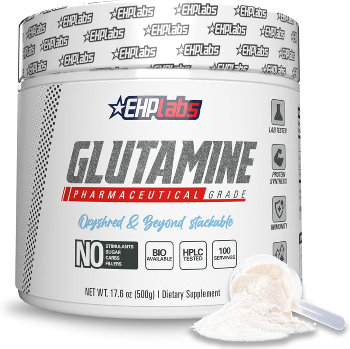 EHP Labs Glutamine 500g Unflavoured 100 Servings