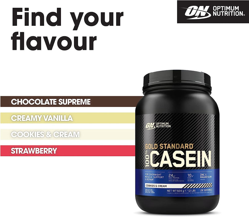 Optimum Nutrition Gold Standard 100 % Kasein, Kekse und Sahne – 896 Gramm