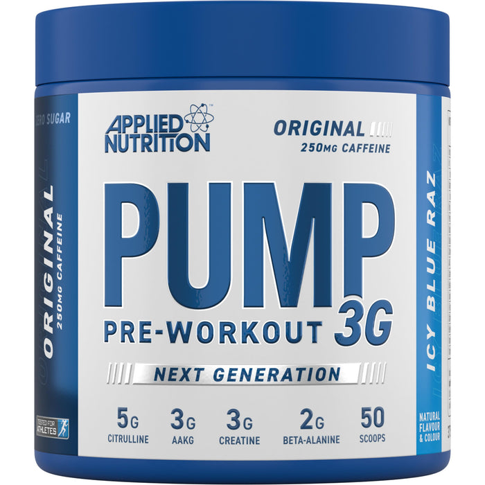 Pump 3G Pre-Workout, Icy Blue Raz (EAN 5056555204979) - 375g | Premium Beta-Alanine at MYSUPPLEMENTSHOP.co.uk