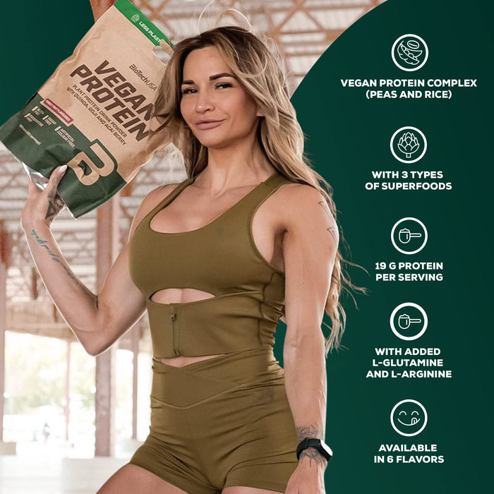 BioTechUSA Vegan Protein, Forest Fruit - 500g | High-Quality Protein Blends | MySupplementShop.co.uk