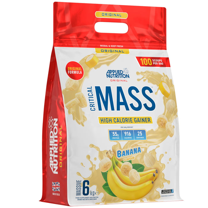 Applied Nutrition Critical Mass Original, Banana 6000g - Weight Gainers & Carbs at MySupplementShop by Applied Nutrition