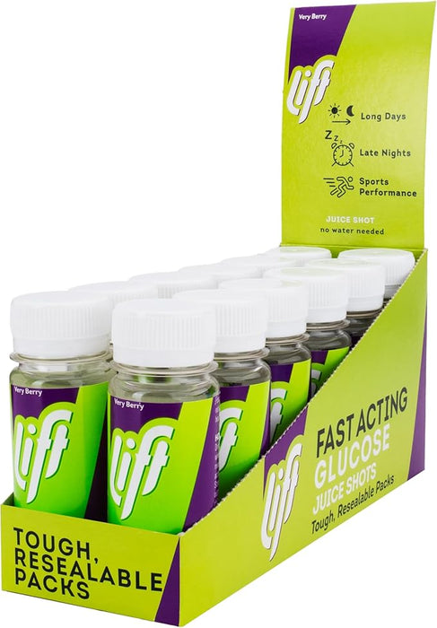 Lift Fast Acting Glucose Energy Juice Shots - Berry Burst Flavour - Energy & Mind at MySupplementShop by Lift