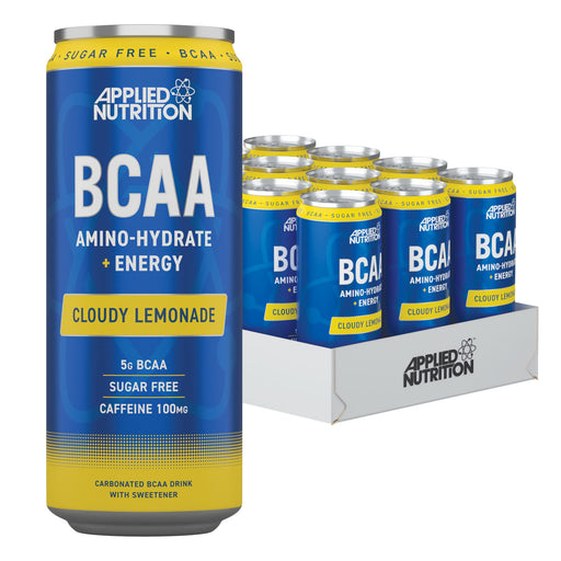 Applied Nutrition BCAA Amino-Hydrate + Energy Cans, Cloudy Lemonade - 12 x 330ml - Drink Flavored at MySupplementShop by Applied Nutrition