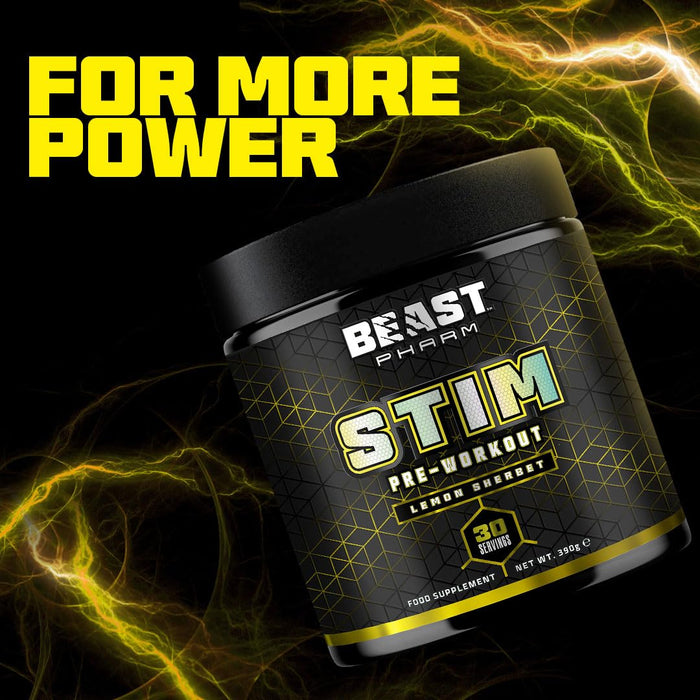 Beast Pharm STIM Pre Workout 390g (Sour Cherry)