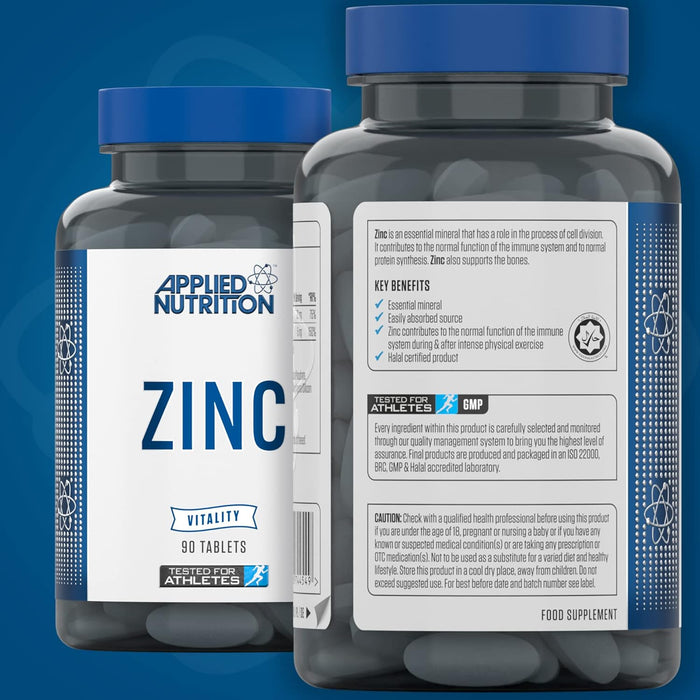 Applied Nutrition Zinc 90 Tablets (3 Months Supply) - Vitamins & Minerals at MySupplementShop by Applied Nutrition