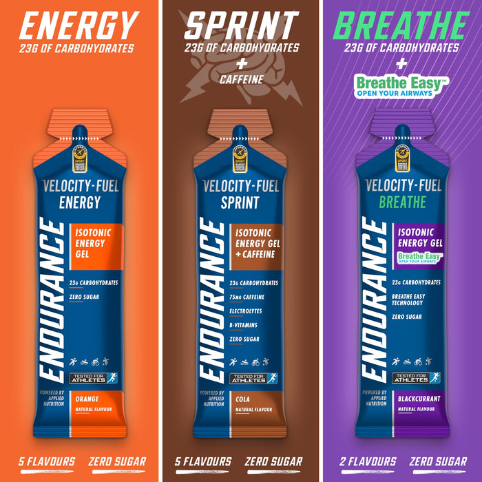 Endurance Breathe Isotonic Energy Gel, Blackcurrant - 20 x 60g
