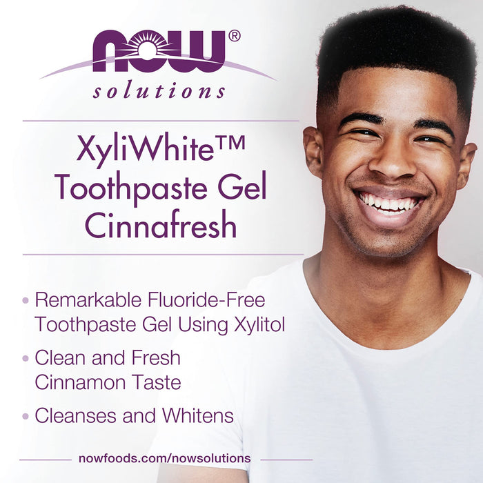 NOW Foods XyliWhite, Cinnafresh Toothpaste Gel - 181g | High-Quality Health and Wellbeing | MySupplementShop.co.uk