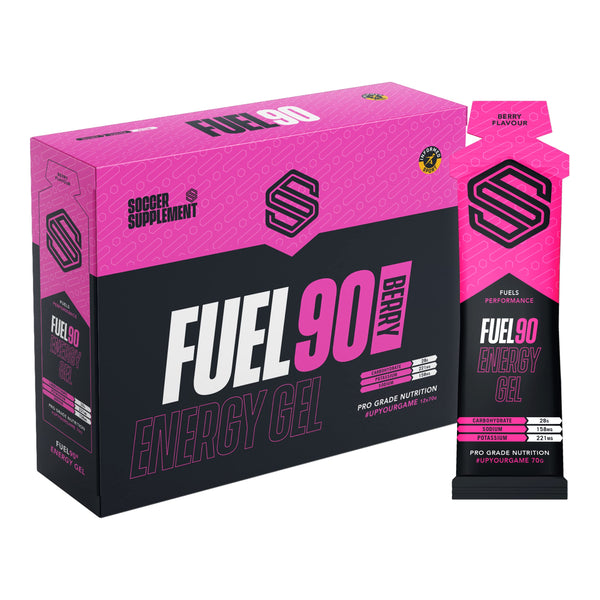 Soccer Supplement Fuel90  Energy Gel 12x70g - Mixed Berry - Carbohydrate Control Supplements at MySupplementShop by SOCCER SUPPLEMENT