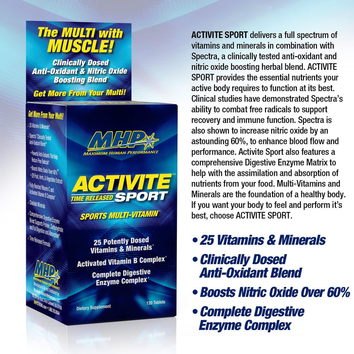 MHP Activite Sport - 120 tablets - Vitamins & Minerals at MySupplementShop by MHP