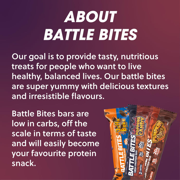 Battle Snacks Battle Bites 12x62g Toffee Apple Popping Candy - Protein Bars at MySupplementShop by Battle Snacks