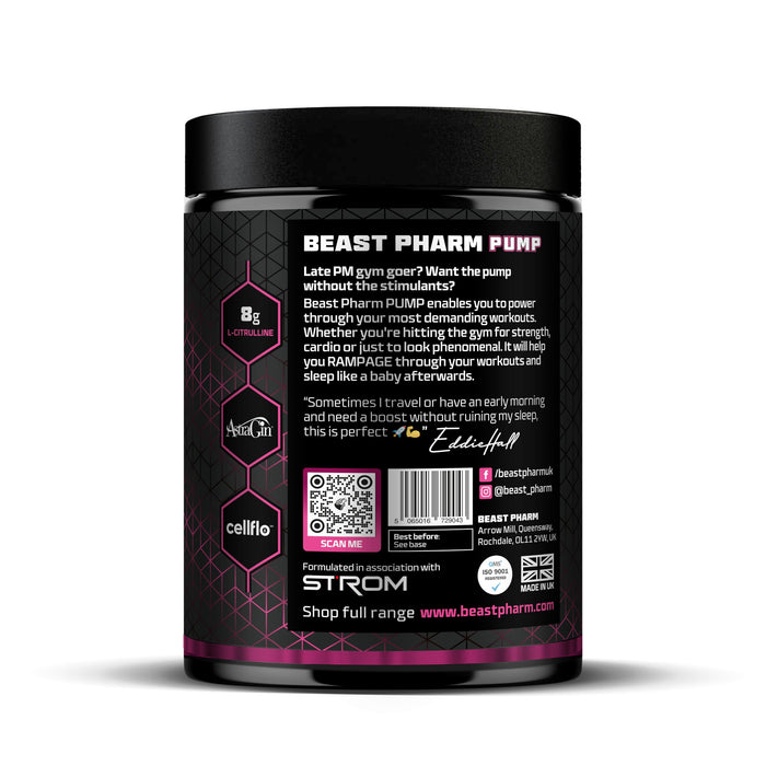 Beast Pharm STIM FREE PUMP Pre Workout 450g (Sour Cherry)