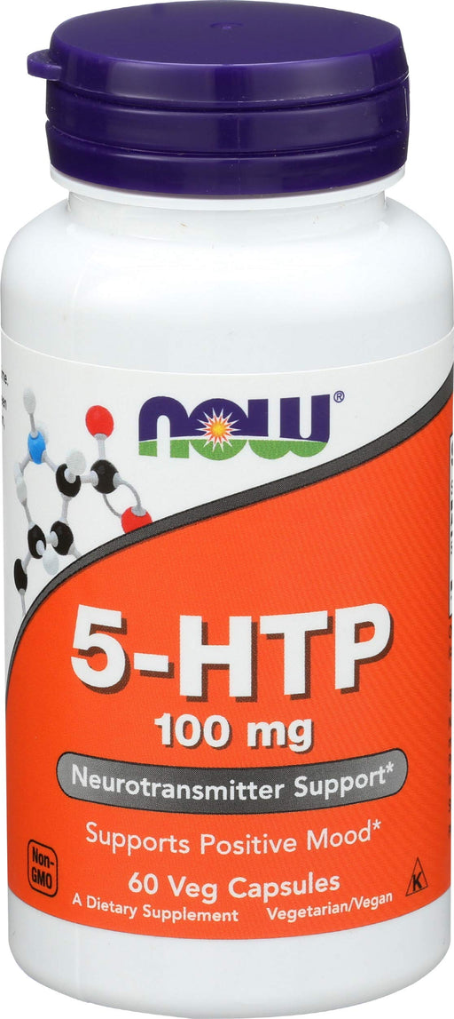 NOW Foods 5-HTP, 100mg - 60 vcaps | High-Quality Amino Acids | MySupplementShop.co.uk