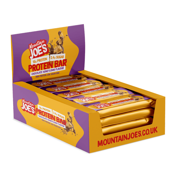 Mountain Joe's Protein Bar 12x55g - Chocolate Honeycomb - Protein Bars at MySupplementShop by Mountain Joe's