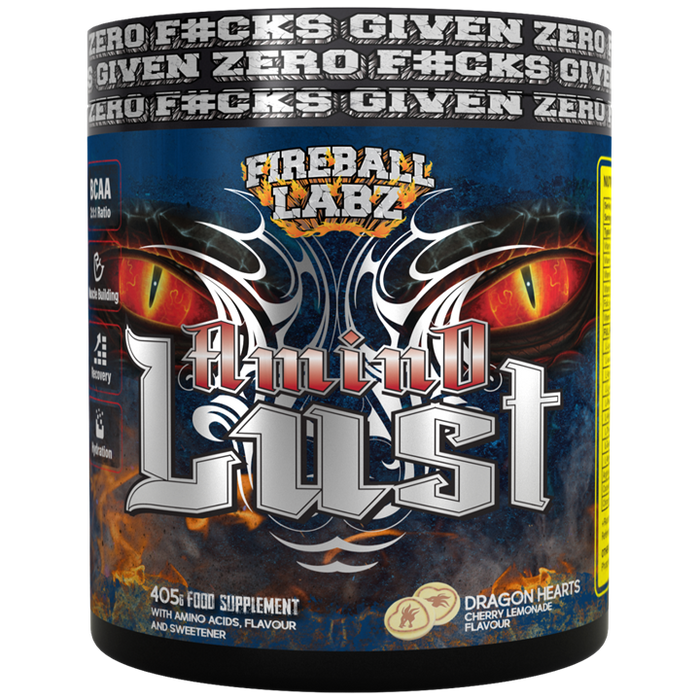 Fireball Labz AminoLust 405g Dragon Hearts (Cherry Lemonade) - Amino Acids and BCAAs at MySupplementShop by Fireball Labz