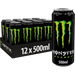 Monster Energy 12-pack with essential vitamins and maximum refreshment, one can displayed