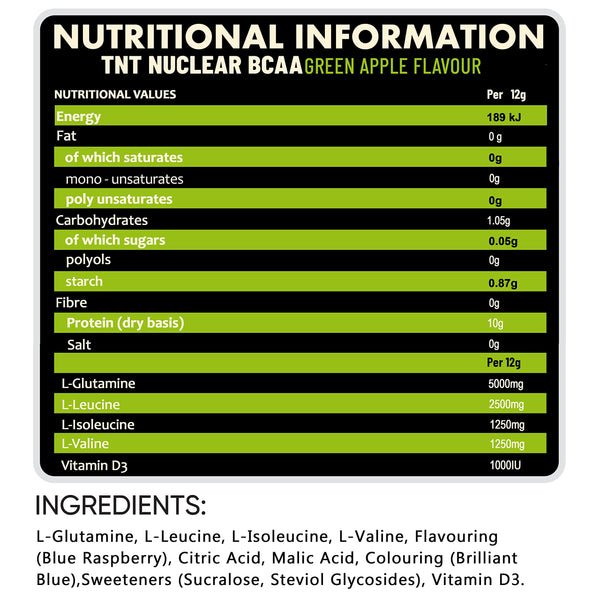 NXT Nutrition BCAA, Glutamine & VIt D 360g