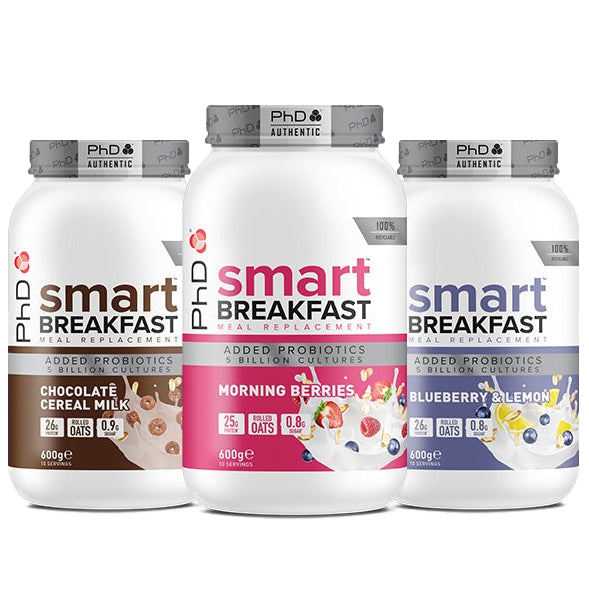 PhD Smart Breakfast 600g | Breakfast Shake, with High Protein, Essential Vitamins & Minerals, Probiotics & Digestive Enzymes