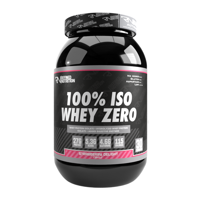 Refined Nutrition Refined 100% Iso Whey Zero 908g Strawberry Delight - Supplements at MySupplementShop by Refined Nutrition