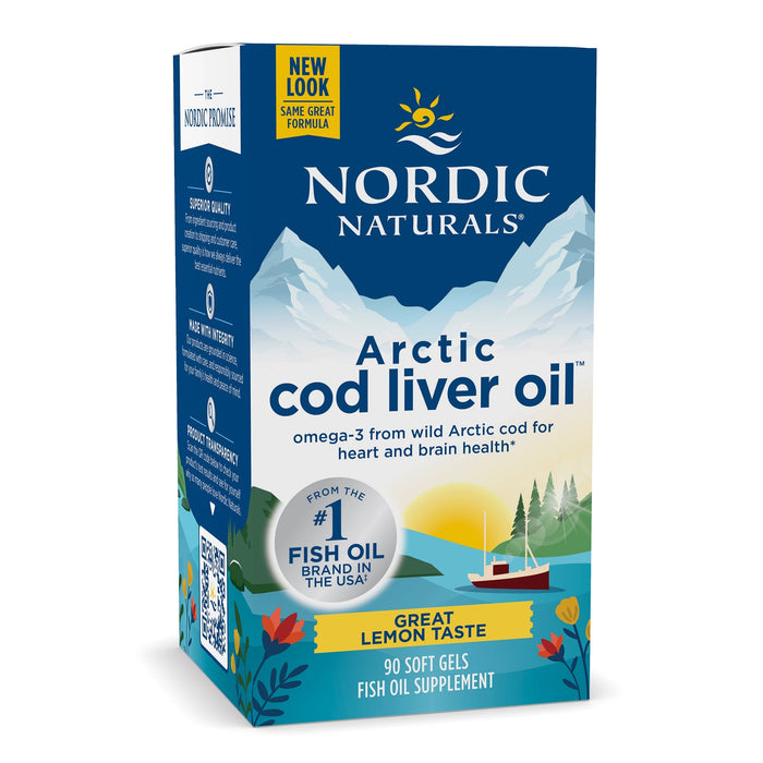 Nordic Naturals Arctic Cod Liver Oil, 750mg Lemon - 90 softgels